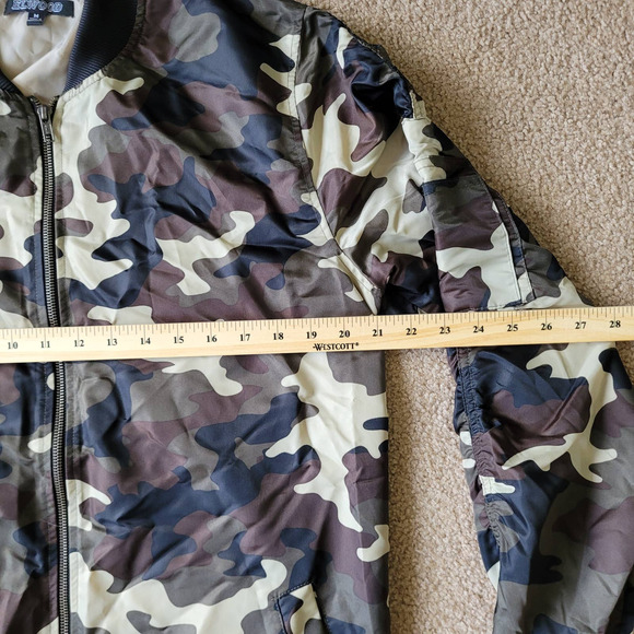 Elwood Men's Camouflage Bomber Zip Up Windbreaker Jacket. Size M - Picture 10 of 11